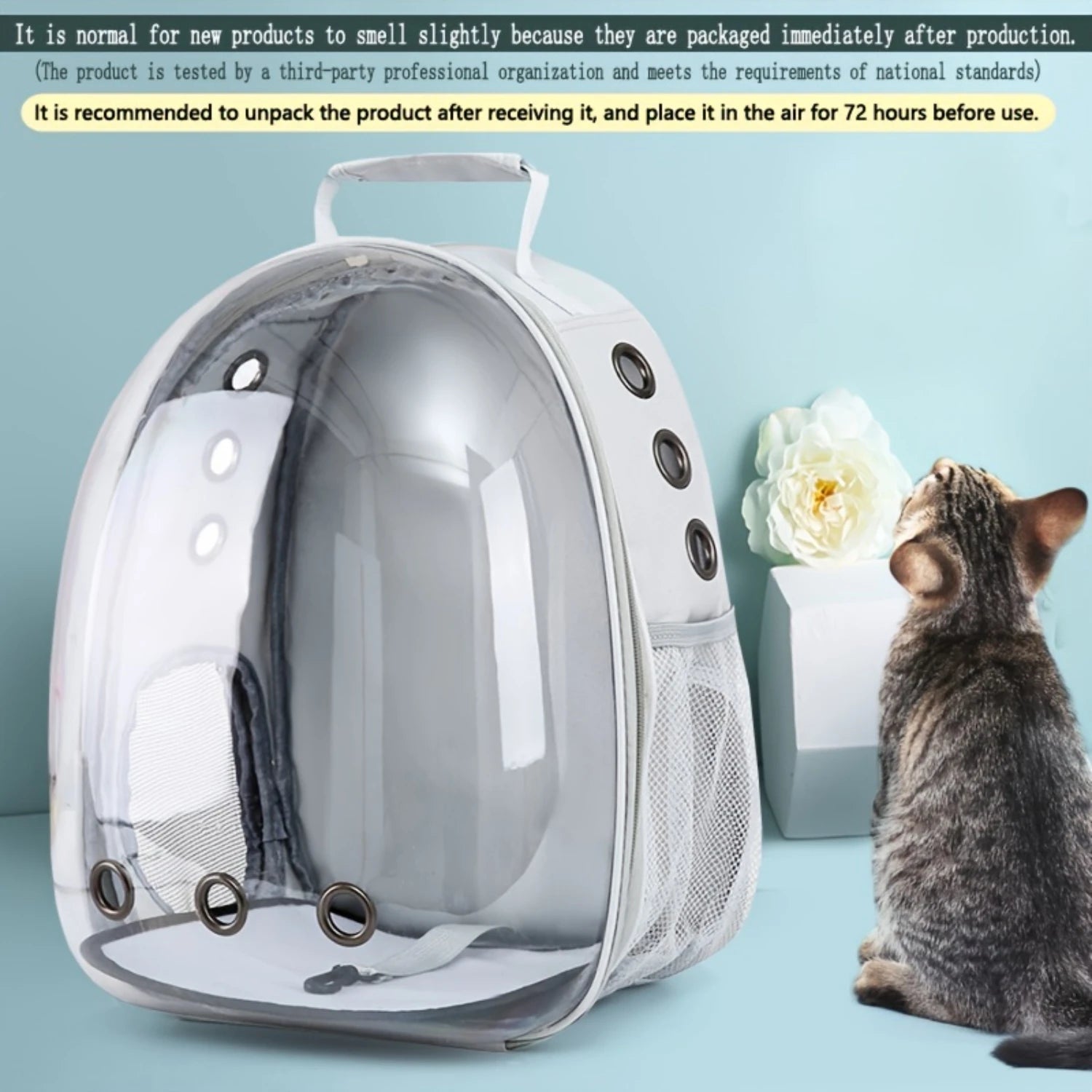 Small pet space backpack for hiking