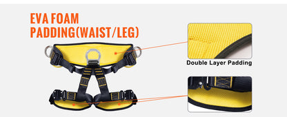 Half Body Safety Harness 340 lbs for Fire Rescuing Caving Rock Climbing